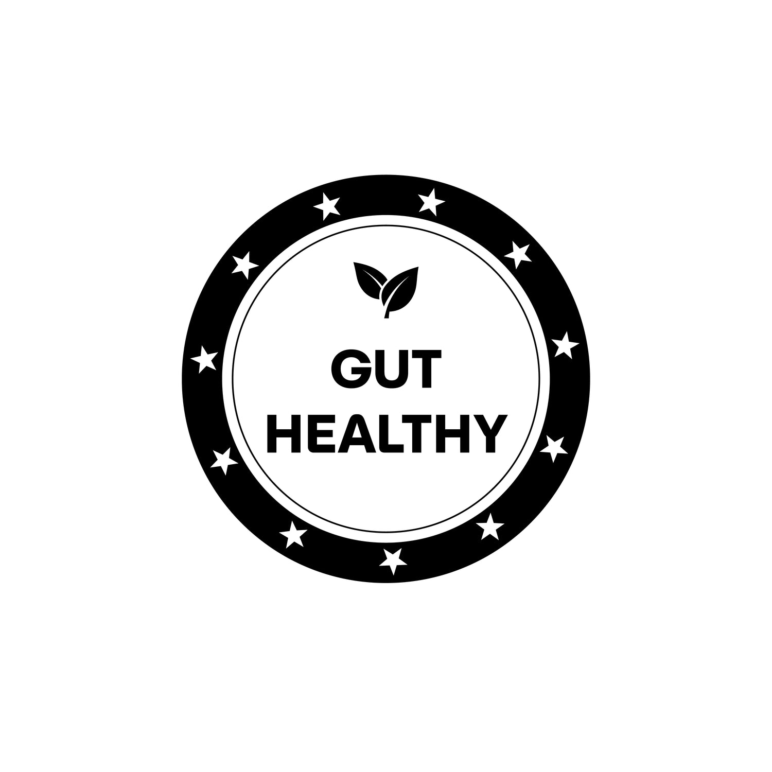 Tupan Gut Healthy badge – prebiotic boost from upcycled açaí beans to support digestion and microbiome.